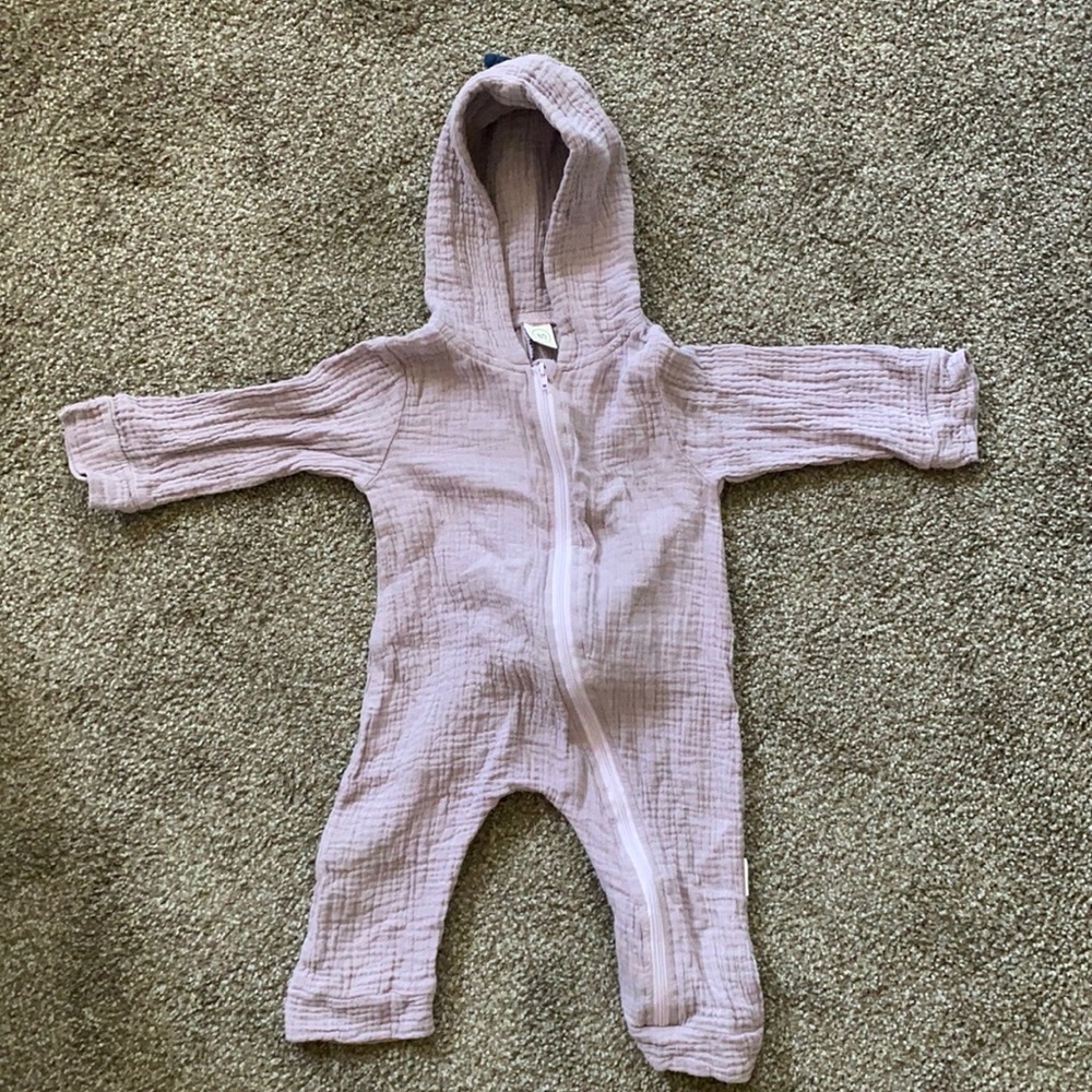 Purple and navy dinosaur outfit